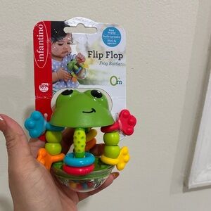 Infantino Frog Rattle - Green, Red, Blue, Yellow